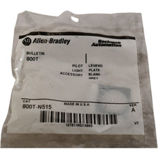 NEW Allen-Bradley 800T-N515 18mm Blank Legend Plate Ser. A