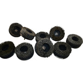 Lot of 9 Nylon Wire Brush Made in Mexico 3500 RPM 4'' OD