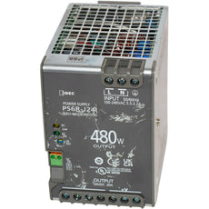 IDEC PS6R-J24 DIN Rail 24VDC 480W Power Supply 100-240VAC