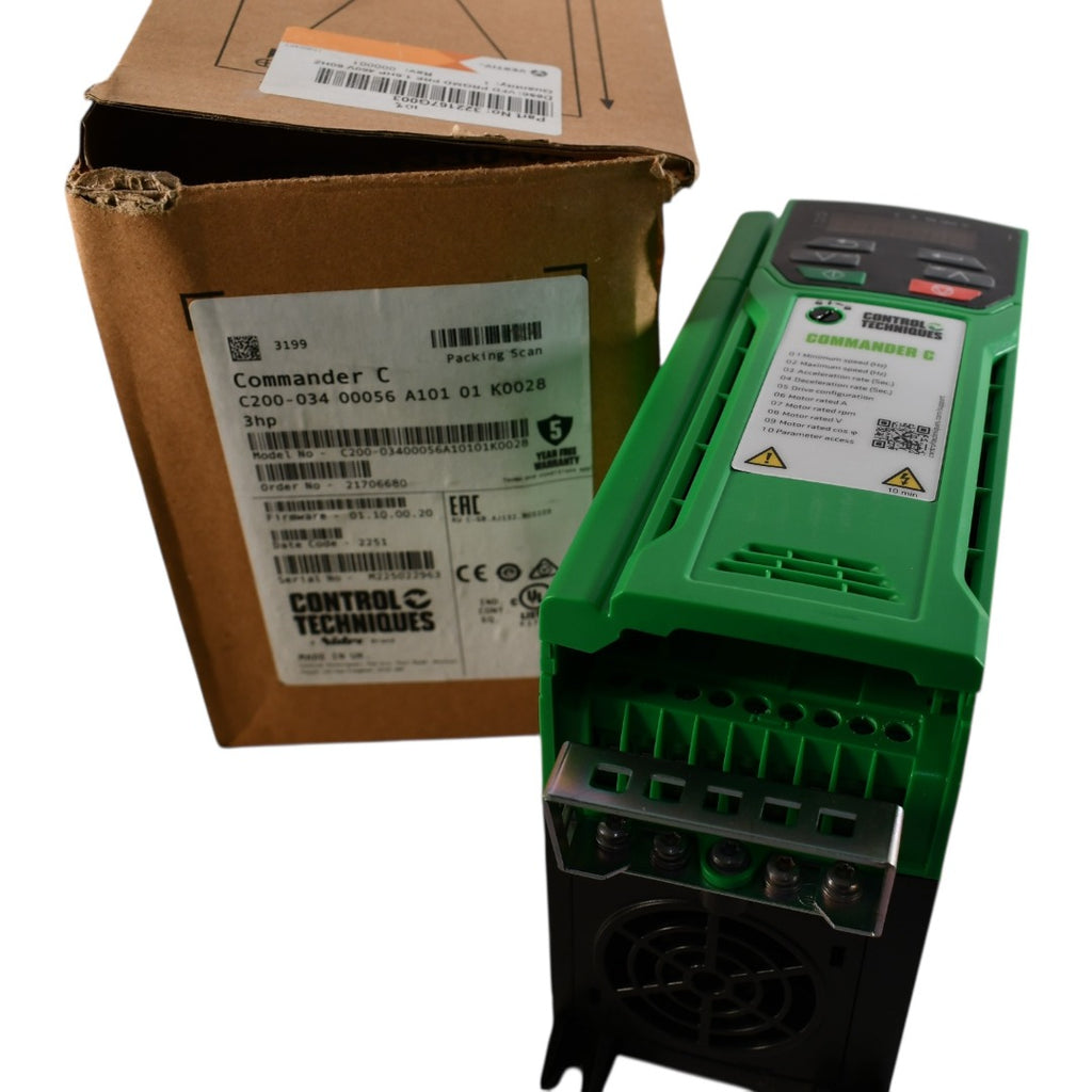 Commander 3 Drive NEW Control Techniques C200-03400056 Commander 3HP 480VAC Drive