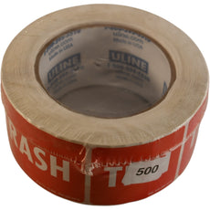 NEW Uline S-8173 2'' x 3'' ''Trash'' Labels 500/Roll
