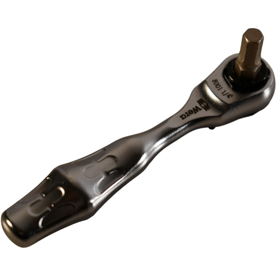 Wera 1/4" Bit Ratchet - Mini Ratchet Tool With 60-Tooth Mechanism For Tight Spaces