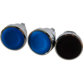 Lot of 3 NEW Industrial Push Button Switches (2) Blue (1) Black