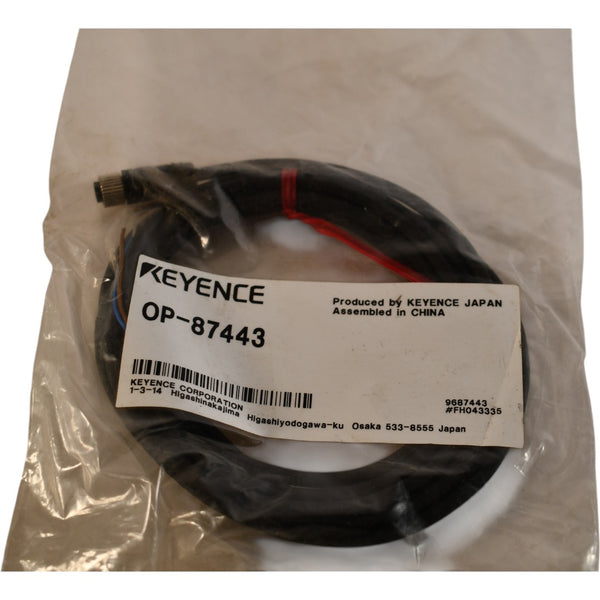 NEW Keyence OP-87443 Monitor Power Cable 2M M8 4-Pin Straight IX IV Se ...