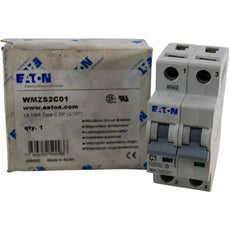NEW EATON WMZS2C01 Miniature Circuit Breaker 1A 2 Pole 277/480V 10kA