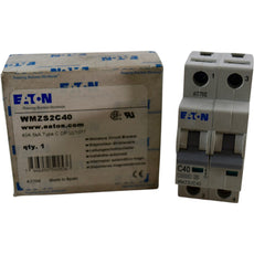 NEW EATON WMZS2C40 Miniature Circuit Breaker 40A 2P 277/480V C-Curve 10kA