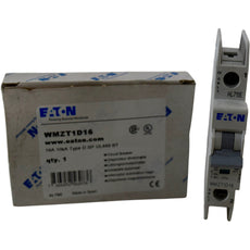 NEW EATON WMZT1D16 Circuit Breaker 1 Pole 16A Type D UL489 10kA DIN Rail
