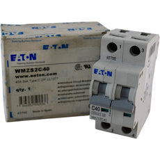 NEW EATON WMZS2C40 40A 2P Type C 10kA DIN Rail Circuit Breaker 277/480V