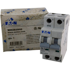 NEW EATON WMZS2D00 Circuit Breaker 0.5A 2P 5kA Type D DIN Rail 277/480V