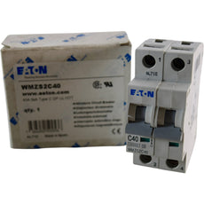 NEW EATON WMZS2C40 40A 2P 10kA Type C DIN Rail Circuit Breaker 277/480V