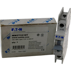 NEW EATON WMZT1C10T Circuit Breaker 10A 1P Type C 10kA DIN Rail 277V AC