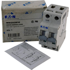 NEW EATON WMZS2B30 Circuit Breaker 30A 2 Pole Type B 10kA DIN Rail 277/480V