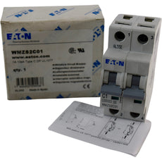 NEW EATON WMZS2C01 1A 2 Pole Type C 10kA DIN Rail Circuit Breaker 277/480V