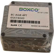 NEW Boxco BC-AGB-4PT 4-Pin Terminal Block Box ABS 65x74x43mm IP67