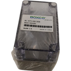 NEW Boxco BC-ATS-081308 ABS Gray Enclosure Clear Screw Cover 80x130x85mm IP67