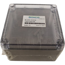 NEW Boxco BC-ATS-151510 ABS Gray Enclosure Clear Screw Cover 150x150x100mm IP67