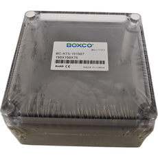 NEW Boxco BC-ATS-151507 ABS Gray Enclosure Clear Screw Cover 150x150x75mm