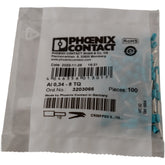 Lot of 100 NEW Phoenix Contact 3203066 AI 0,34-8 TQ Ferrules 22AWG