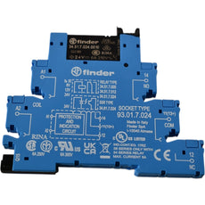 NEW Finder 34.51.7.024.0010 Relay w/ 93.01.7.024 Socket 24VDC 6A