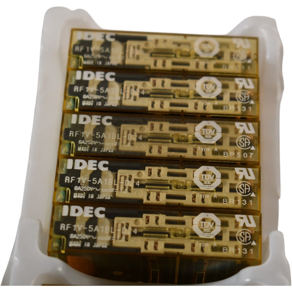 Lot of 10 NEW IDEC RF1V-5A1BL-D24 Safety Relays 24VDC 5NO/1NC
