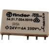 NEW Finder 34.51.7.024.0010 Ultra Slim PCB Relay SPDT 24VDC 6A