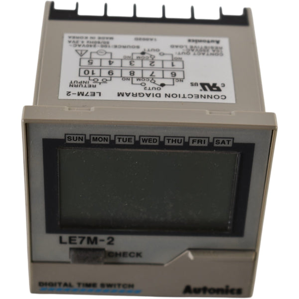 NEW Autonics LE7M-2 Weekly/Yearly Digital Timer 2x 10A SPDT Relay 100 ...