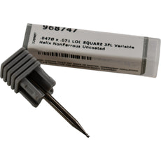 NEW Harvey Tool 968747 End Mill 3/64'' x 1/8'' Shank Carbide Uncoated 3FL