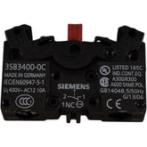 NEW Siemens 3SB3400-0C Contact Block 1NC Screw Terminal Front Mount