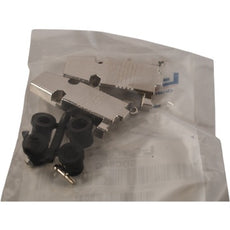 NEW L-Com SDC9AG Metal Backshell Kit DB9/HD15 D-Sub Zinc EMI/RFI Shield