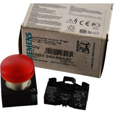 NEW Siemens 3SB3240-6BA20 LED Indicator Light 120V AC/DC Red 22mm