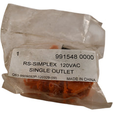 NEW Weidmuller 9915480000 RS-SIMPLEX DIN Rail Single AC Outlet 15A 120VAC