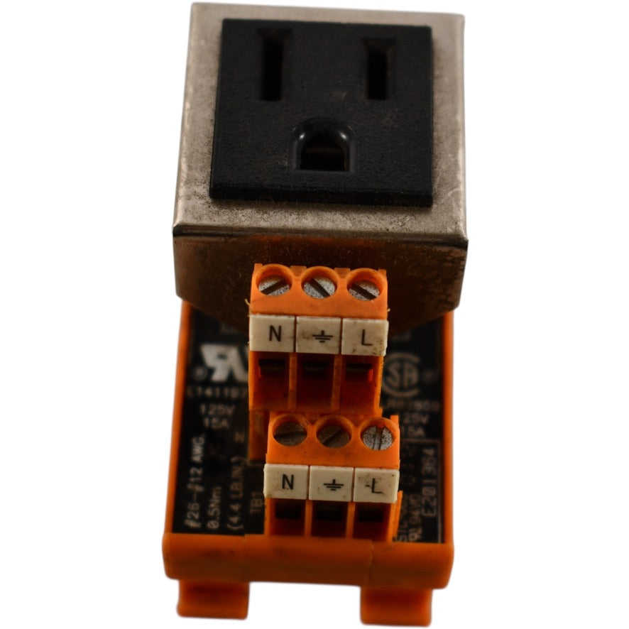 Standard Simplex Outlet Weidmuller 9915480000 RS-SIMPLEX DIN Rail Single AC Outlet 120V 15A