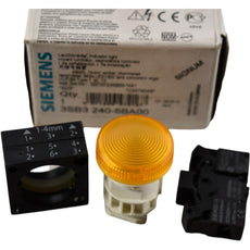 NEW Siemens 3SB3240-6BA00 22mm Amber LED Pilot Light 130V AC/DC Screw Term