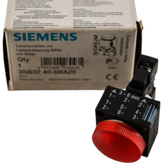 NEW Siemens 3SB3240-6BA20 22mm Red LED Pilot Light 120V AC/DC Screw Term