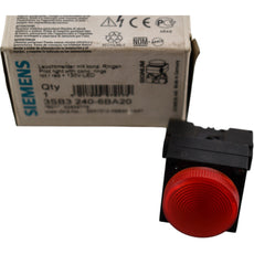 NEW Siemens 3SB3240-6BA20 22mm Red LED Pilot Light 120V AC/DC Screw Term