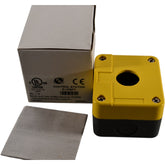 NEW EEC R-1PBPY 22mm Yellow Flush Pushbutton 1NO 1NC 10A 600VAC