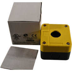 NEW EEC R-1PBPY 22mm Yellow Flush Pushbutton 1NO 1NC 10A 600VAC