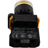 NEW DECA A20L-MF2E10Q4Y 22mm Yellow Momentary LED Pushbutton 24V 1NO