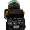 NEW DECA A20L-MF2E10Q4G 22mm Green Momentary LED Pushbutton 24V 1NO