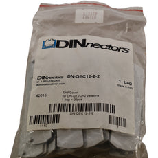 NEW 25x DINnectors DN-QEC12-2-2 Gray End Covers DN-Q12-2-2-A