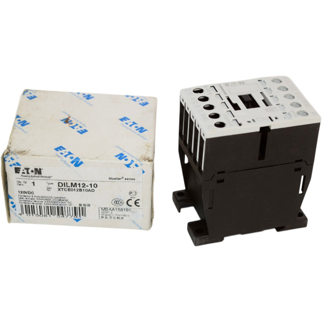 Eaton DILM12-10 (24V DC) Leistungsschütz – 3-polig + 1 Schließer, 5,5 KW / 12 A