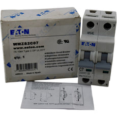NEW EATON WMZS2C07 Circuit Breaker 7A 2 Pole 10kA Type C DIN Rail 277/480V