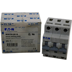NEW EATON WMZS3D16 Circuit Breaker 16A 3 Pole 5kA Type D DIN Rail 277/480V