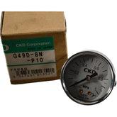 NEW CKD G49D-8N-P10 0-1.0MPa Pneumatic Pressure Gauge R1/4 Back Mount