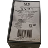 NEW Eaton Crouse-Hinds TP7010 Weatherproof Outlet Box 1-Gang Gray