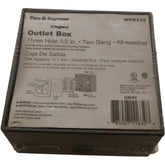 NEW Pass & Seymour WPB232 2-Gang Weatherproof Box 3-Hole 1/2''
