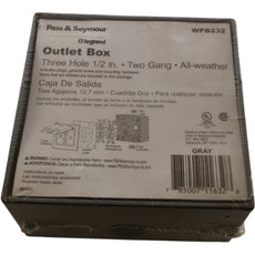 NEW Pass & Seymour WPB232 2-Gang Weatherproof Box 3-Hole 1/2''