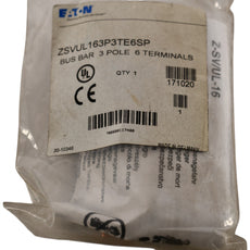 NEW Eaton Z-SV/UL-16/3P-3TE/6-SP 80A Busbar 3-Pole 6-Terminal ZSVUL163P3TE6SP