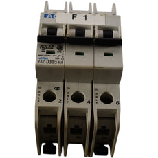 Eaton FAZ-D30/3-NA 30A 3P 480Y/277V D Curve DIN Rail Circuit Breaker UL 489