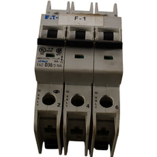Eaton FAZ-D30/3-NA 30A 3P 480Y/277V D-Curve DIN Rail Circuit Breaker UL 489